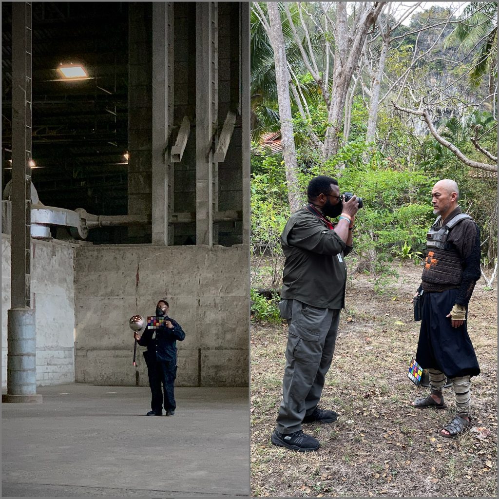 Andrew Roberts captures location data on location for The Creator, including with actor Ken Watanabe.