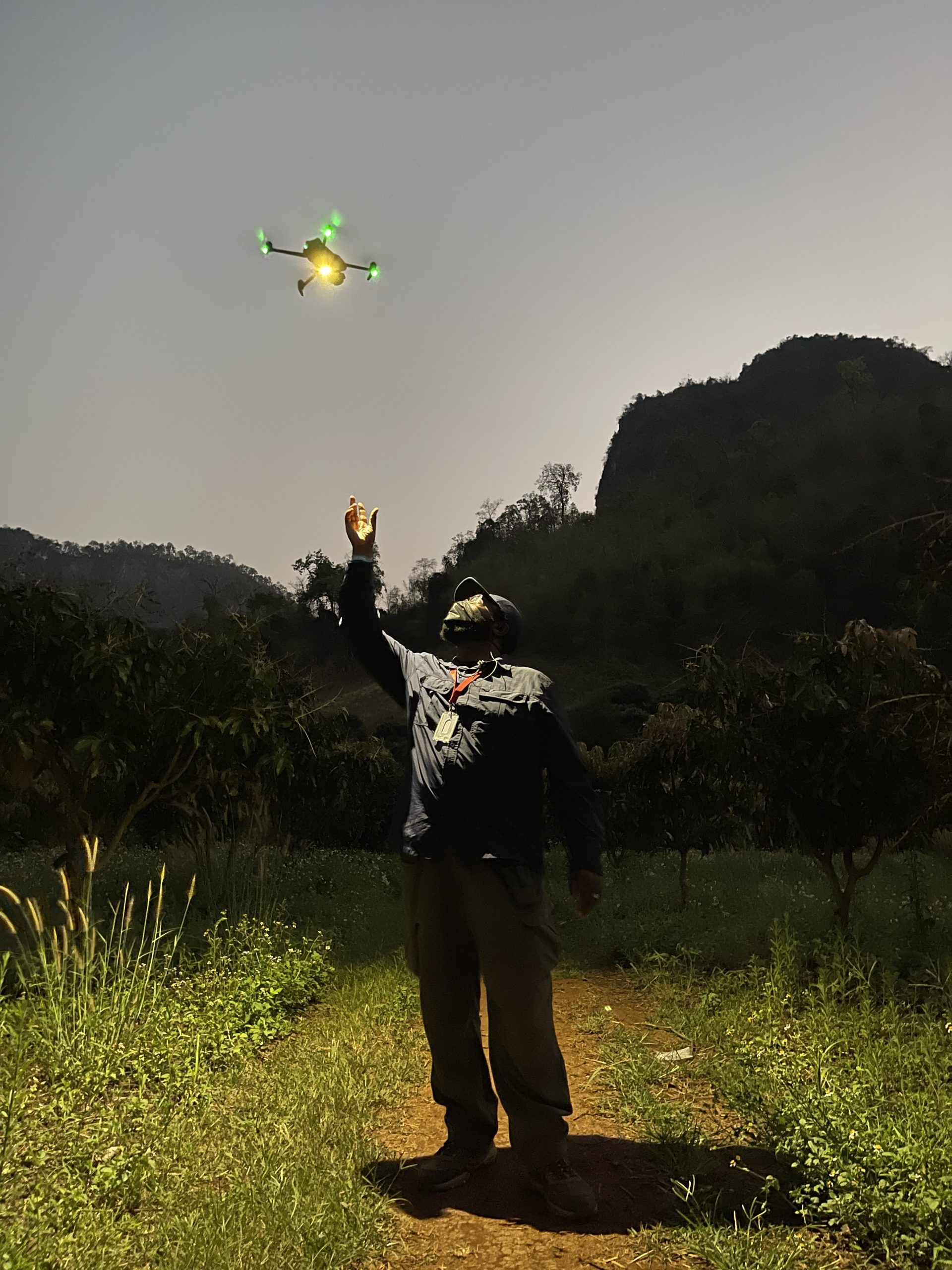 Andrew Roberts deploys a drone on location for The Creator.